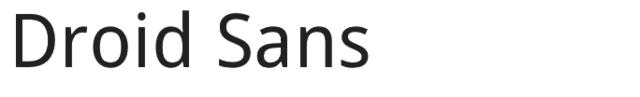 Droid Sans typeface