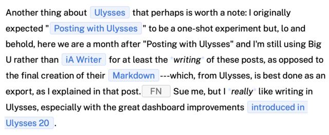 Screen capture of Ulysses for a given paragraph