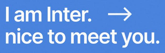 Sample of the Inter web font