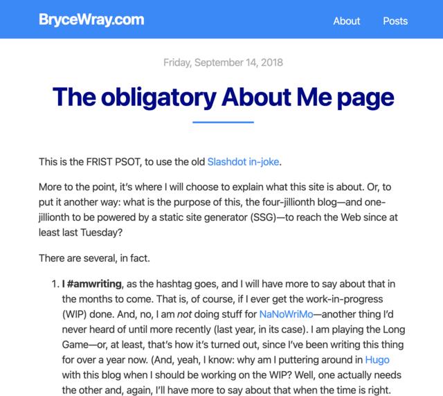 Screen capture of this website’s pre-launch appearance in 2018